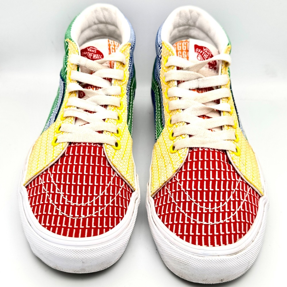 Vans Sk8-Mid Pride Patchwork Multicolor Alphabet … - image 3